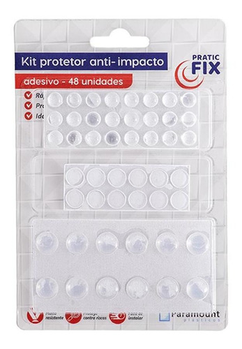 Kit Protetor Anti-impacto Com Adesivo 48 Unidades