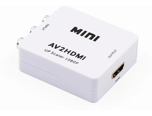 Mini Convertidor Rca Av2 A Hdmi 1080p Hdtv Con Audio