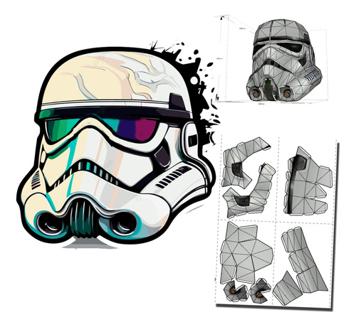 Stormtrooper Casco V2 Papercraft