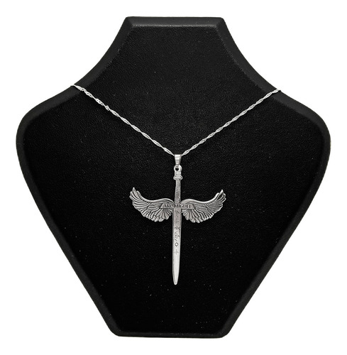 Cadena Y Dije Espada Arcángel San Miguel Ambos Lad Plata 925 Plata 925 55 Cm