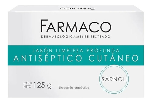 Farmaco Sarnol Jabón En Barra Antiséptico Cutáneo X 125g