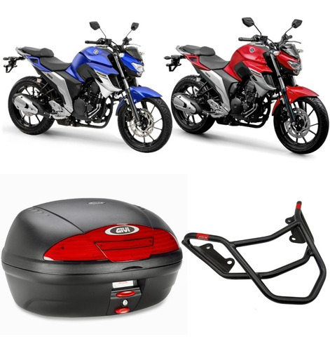 Baú Givi E450n+bagageiro Fz25 Fazer 250 2018 2019 2020 2021