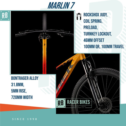 Imagen 3 de 10 de Bicicleta Trek Marlin 7 R29 Rock Shox - Racer Bikes