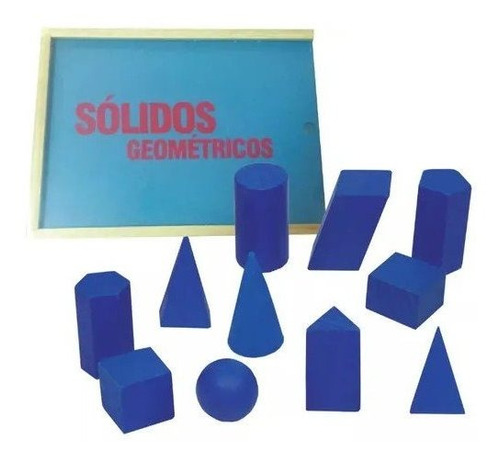 Brinquedo Pedagógico Sólidos Geométricos 11 Peças