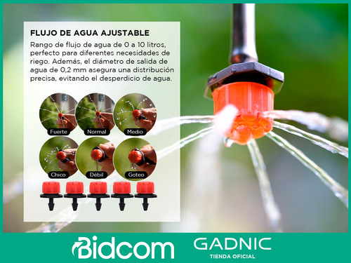 Goteros Regulables Gadnic Riego Por Goteo Precisión X100