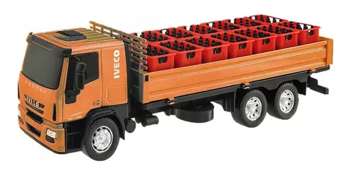 Brinquedo Caminhão Iveco Tector Coletor Laranja