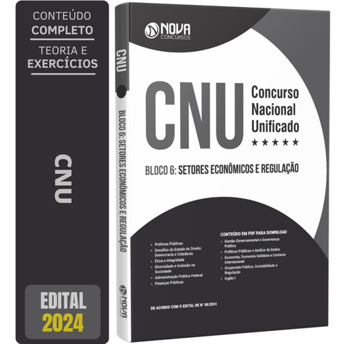 Apostila Cnu 2024 - Bloco 6 - Setores Econômicos E Regulação