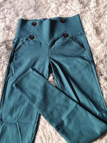 Pantalón Mujer Strecht - Azul - Talle Alto - Ref. M209