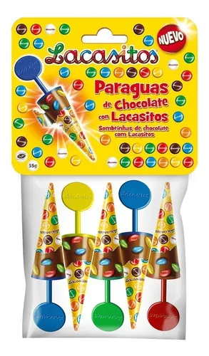 Chocolates Con Leche Lacasitos Paraguas X 5 Sombrillas