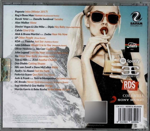 Cd Papeete Beach Compilation Winter Hits 2017 Vol.26 - 1 Cd Estándar