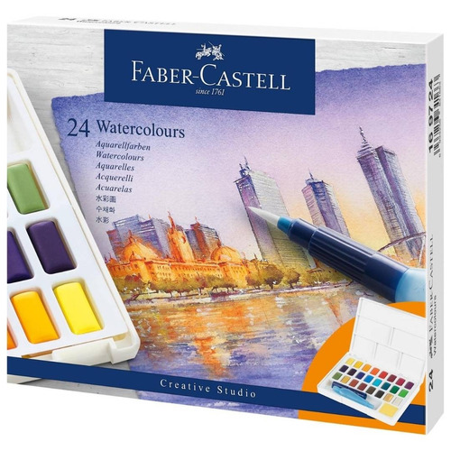 Faber-castell Creative Studio - Set 24 Acuarelas Con Pincel