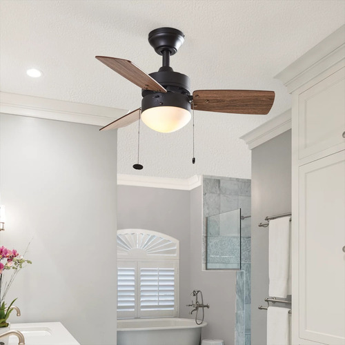 Abanico Ventilador De Techo Con Lampara 30 Diametro 3 Aspas