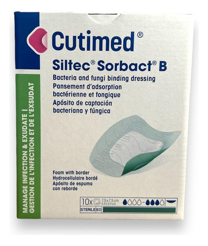 Cutimed Siltec Sorbact B 7,5x7,5 X 1 Unidad Color Blanco