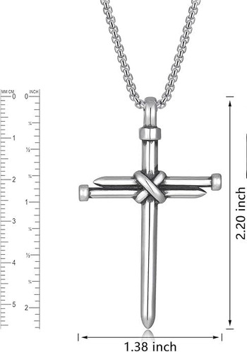 Collar Con Colgante De Cruz De Uñas Genérico Para Hombre, Ca