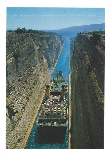 Postal Del Canal De Corinto En Grecia Para Coleccionistas