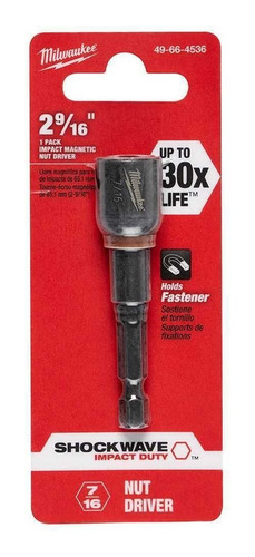Socket Hexagonal 7/16 X 2-9/16 Magnético Milwaukee 49664536