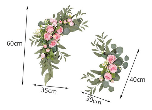 Decoración De Pared De Flores De Bienvenida De Boda Simulada