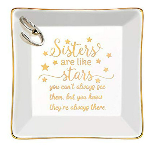 Joycuff Sister Gifts For Women-sister Trinket Dish Anillo De