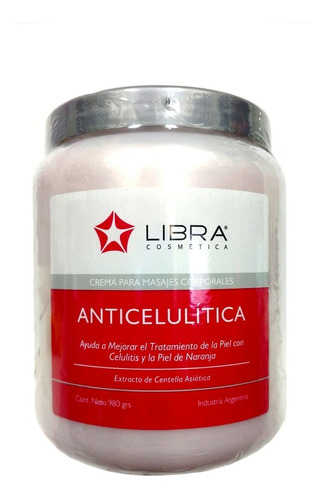 Crema Masajes Anti Celulitis X 980gr Centella Asiatica Libra