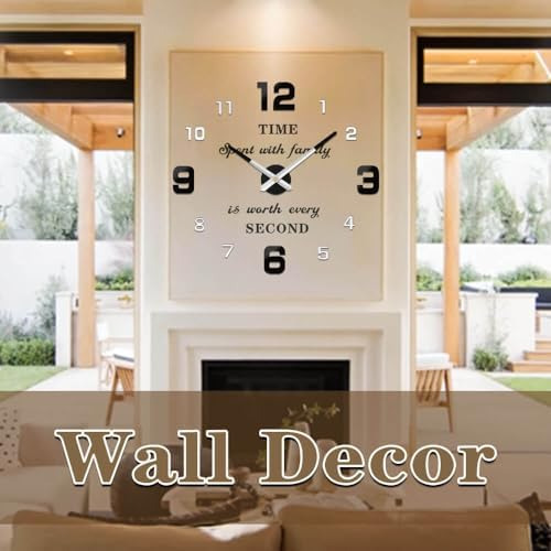 Reloj De Pared Diy Sin Marco, Espejo 3d, Gran Silencio, Calc