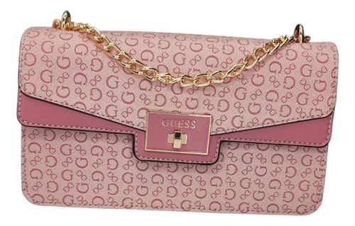 Bolsa Guess Sg970723 Nueva 100 % Original Con Etiqueta Rosa Estampado Oro Rosa