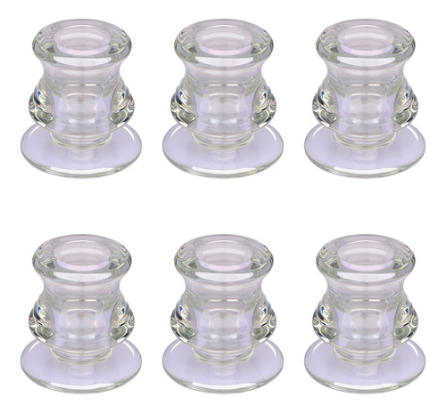 Mejatec Candelabro 6 Soporte Conico Para Vela Cristal Fiesta