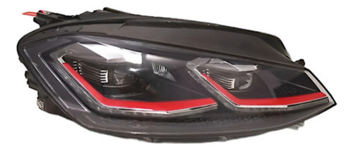 Par Farol Golf Mk7.5 2014 A 17 Elétrico Com Friso Vermelh Rf