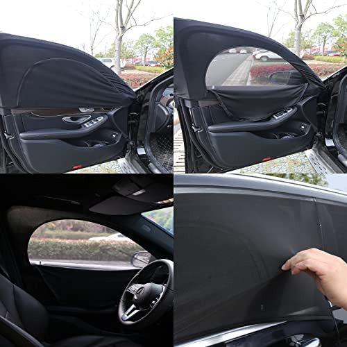 Paquete De 2 Parasoles De Coche Malla Elástica Transpirable