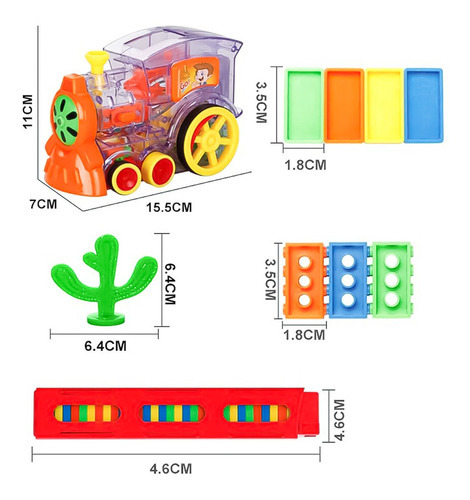 Juguete Tren Domino Electronico Automatico 60 Fichas Niños