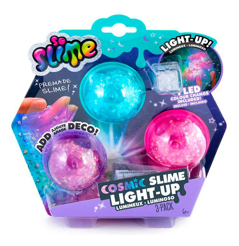 Pack Slime Light Up Led Cósmico X 3 Und