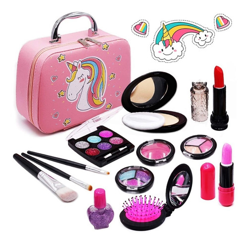 Set De Maquillaje Real Para Niñas Lavable No Toxico 