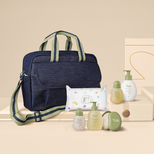Presente Natura Mamãe E Bebê Bolsa Colonia Trocador 8 Itens