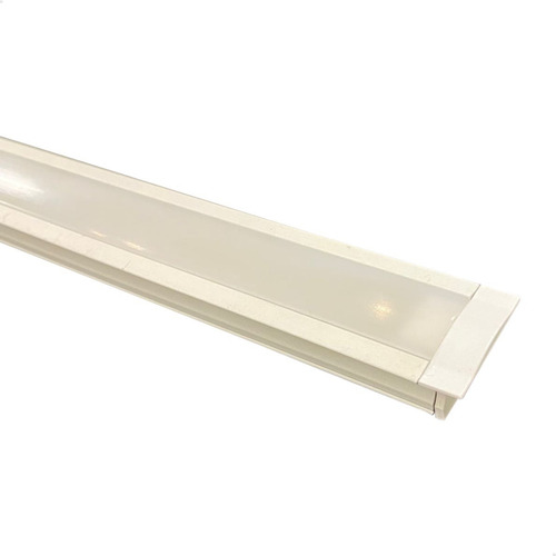 30 Barras 2m Perfil Embutir Alumínio Branco Drywall Gesso