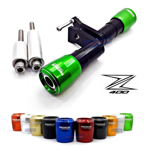 Imagem 1 de 7 de Slider Protetor Motor Premium Racing Kawasaki Z400 Z 400