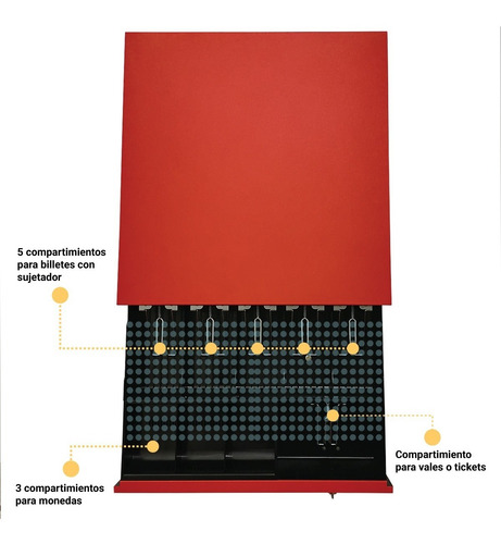 Cajón De Dinero Ec Line Eccd50m Naranja