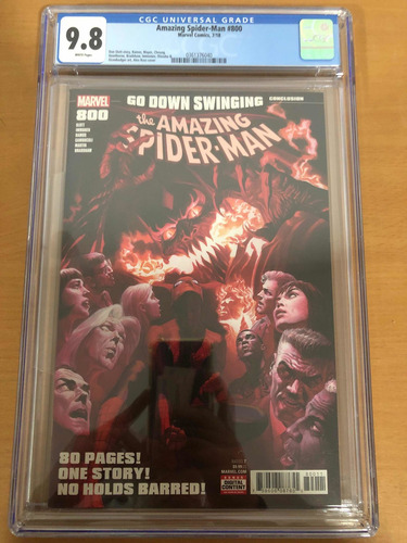 Amazing Spider-man #800 Go Down Swinging Cgc 9.8 Alex Ross