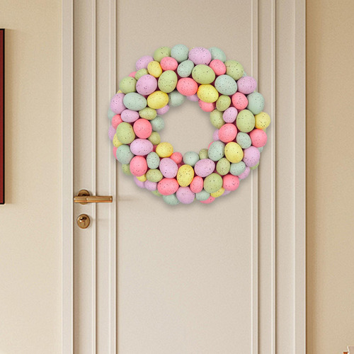 Corona De Pascua De 16 Pulgadas, Adorno Para Puerta