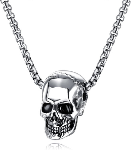 Heavstjer Punk Jewelry - Collar Con Colgante De Calavera