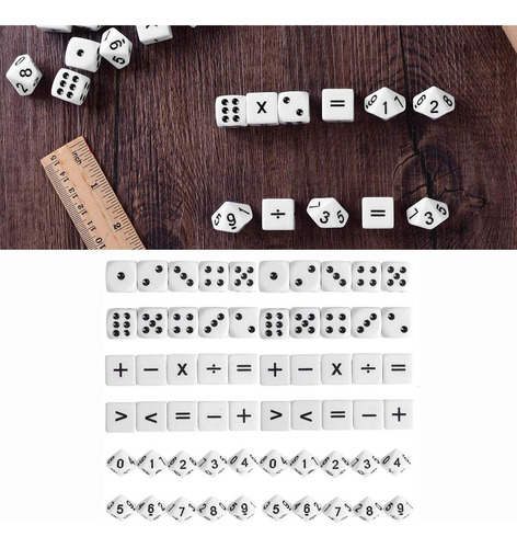 30x Suministros De Dados Matemáticos Juego De Troqueles De