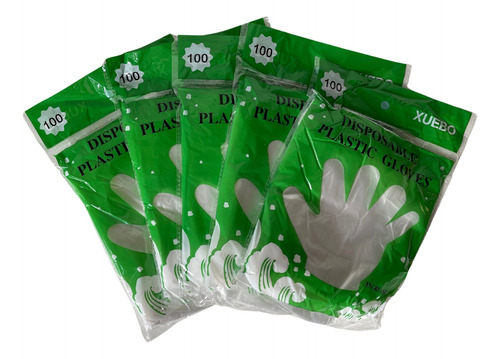 Guantes Plásticos Desechables Manipulación Alimentos X500 U