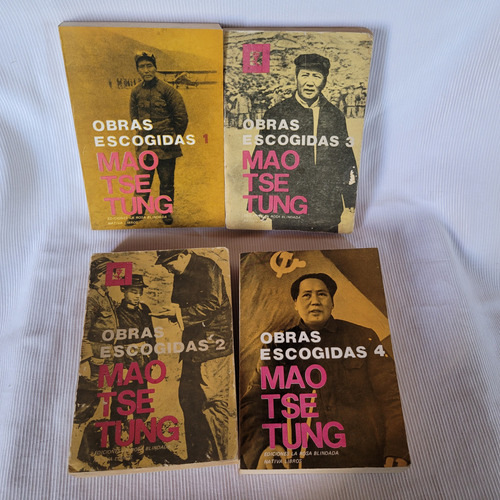 Mao Tse Tung Obras Escogidas 4 Tomos Rosa Blindada 1973/74 
