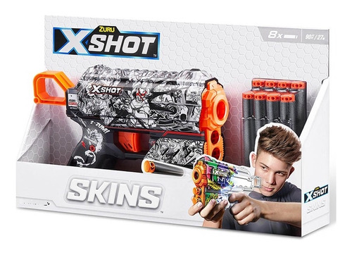 Pistola De Dardos X-shot Skins Flux Decorada