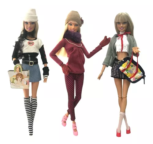 Set 3 Conjuntos Ropa Invierno Para Barbie Con Accesorios | Cuotas sin