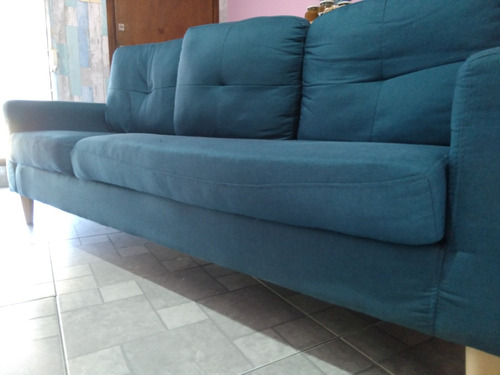 Sofá Con Chaise. Kuomo. Azul.