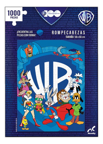 Rompecabezas Warner Bros 100 Años Edición Limitada 1000 Pzas