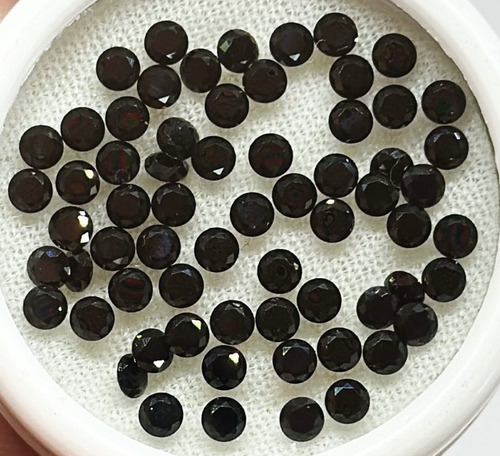 Diamantes Negros 2 Mm Lote Com 25 Unidades Com Certificado
