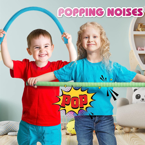 Jumbo Mini Pop Tubes Fidget Toy, Funkidz Paquete De 21 Tub
