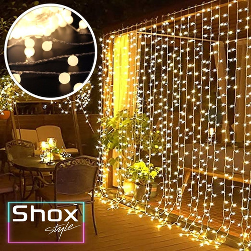 Imagen 8 de 10 de Cortina Bolitas Led Esferas Interconectables 280 Luces Shox
