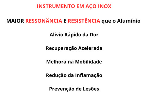 Kit 6 Inst Liberação Miofascial Iastm Tudo Inox Mais Case Cor Aço Inox
