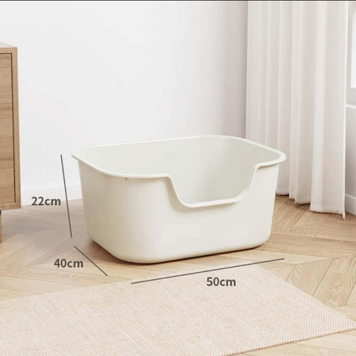 Caja De Arena Para Gatos Pet Bedpan Caja De Arena Beige